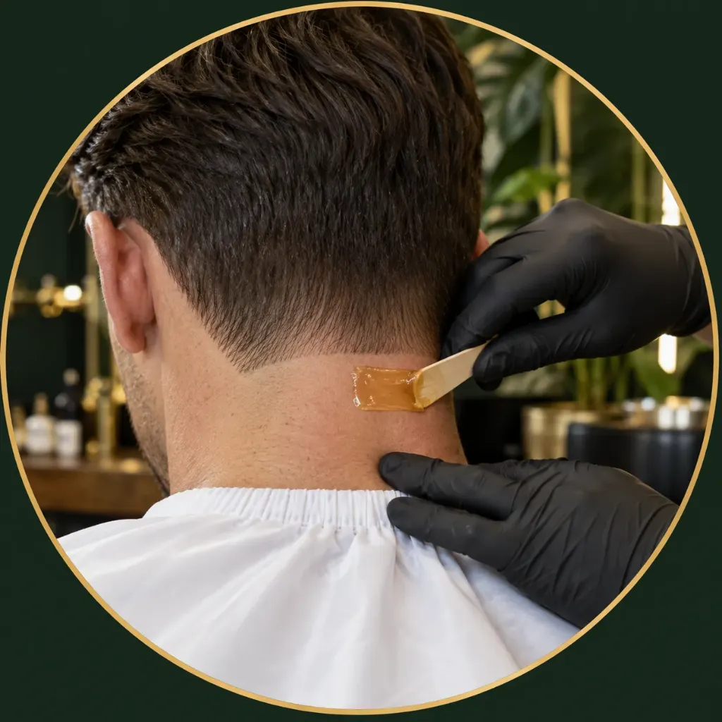 جلسة إزالة شعر الرقبة بالشمع