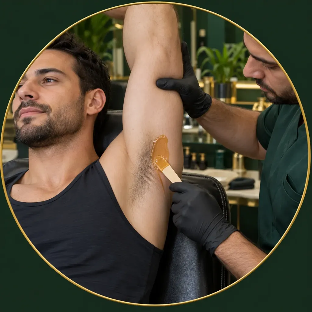 جلسة إزالة شعر الإبط بالشمع